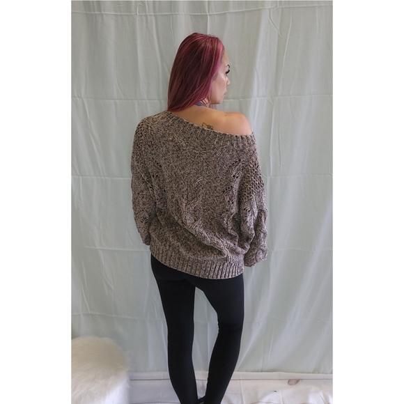 Cable Knit Over The Shoulder Sweater - Picture 7 of 7